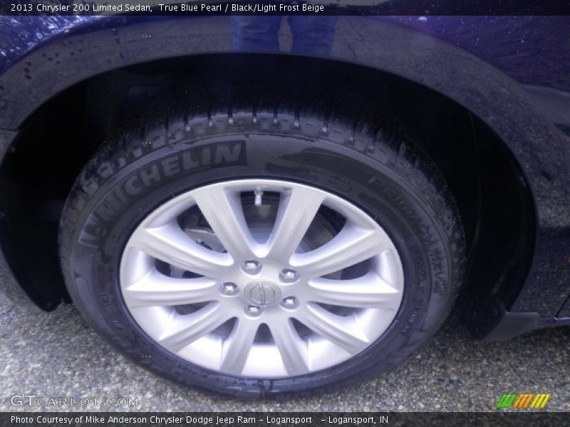 True Blue Pearl / Black/Light Frost Beige 2013 Chrysler 200 Limited Sedan