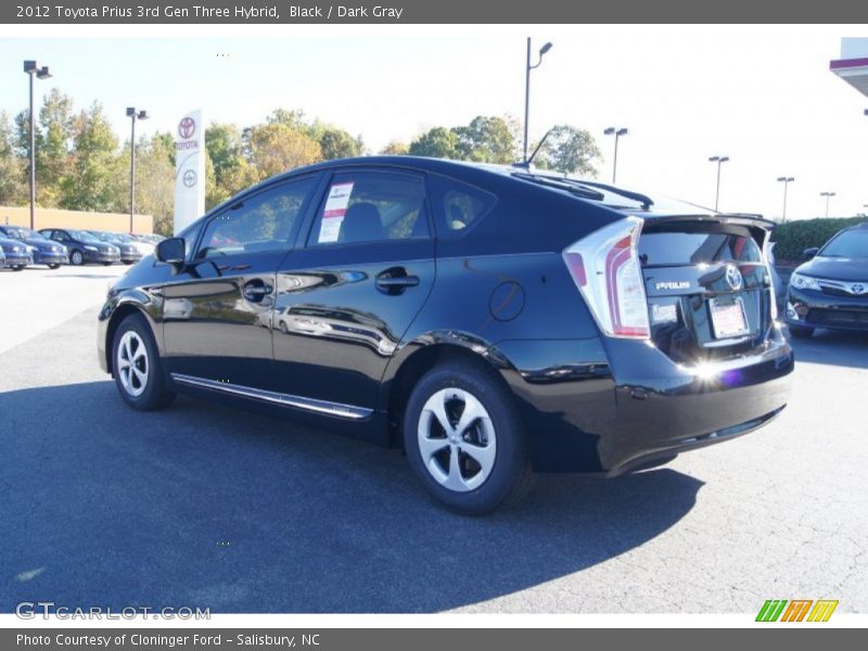 Black / Dark Gray 2012 Toyota Prius 3rd Gen Three Hybrid