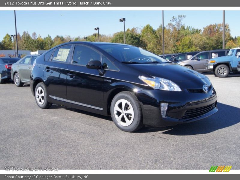 Black / Dark Gray 2012 Toyota Prius 3rd Gen Three Hybrid