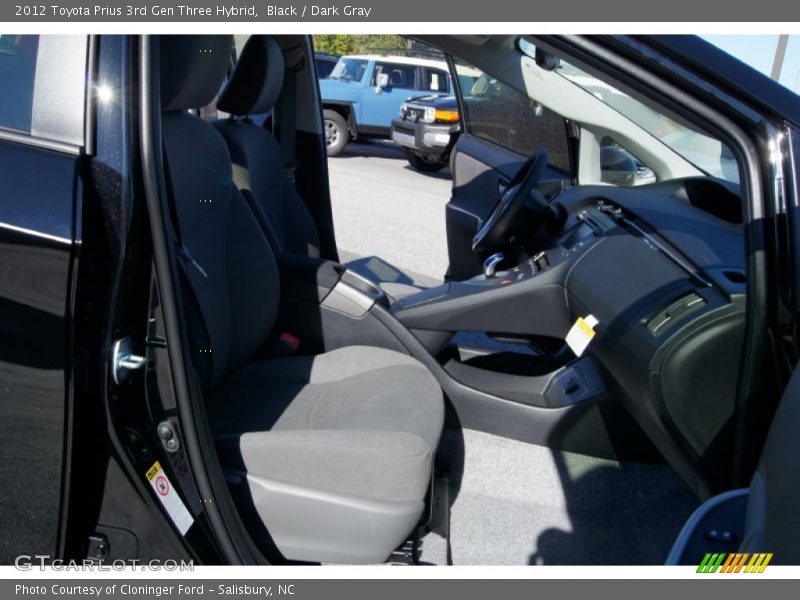 Black / Dark Gray 2012 Toyota Prius 3rd Gen Three Hybrid