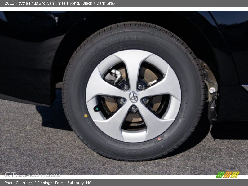 Black / Dark Gray 2012 Toyota Prius 3rd Gen Three Hybrid