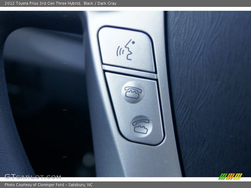 Black / Dark Gray 2012 Toyota Prius 3rd Gen Three Hybrid