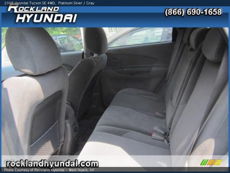 Platinum Silver / Gray 2008 Hyundai Tucson SE 4WD