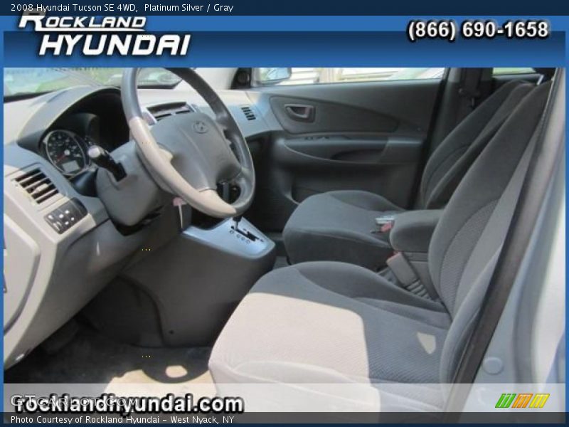 Platinum Silver / Gray 2008 Hyundai Tucson SE 4WD
