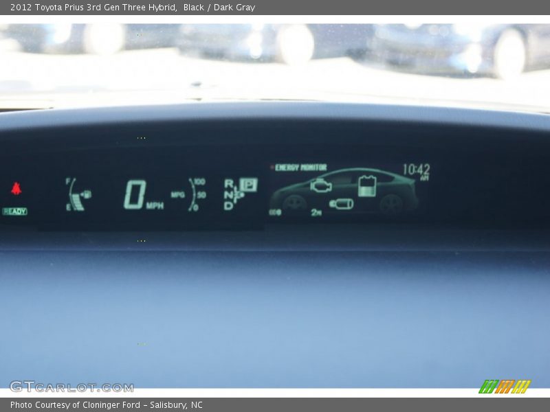 Black / Dark Gray 2012 Toyota Prius 3rd Gen Three Hybrid