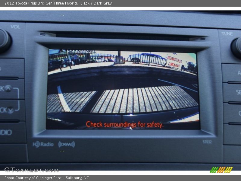Black / Dark Gray 2012 Toyota Prius 3rd Gen Three Hybrid