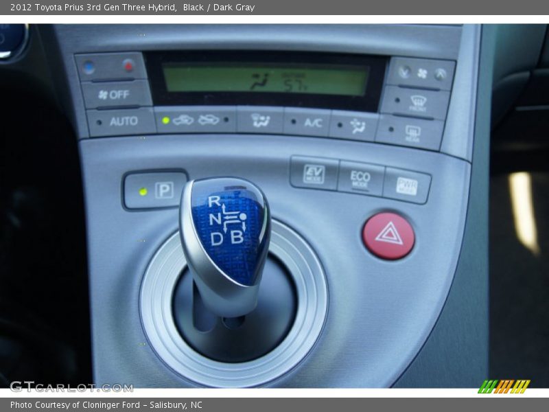 Black / Dark Gray 2012 Toyota Prius 3rd Gen Three Hybrid