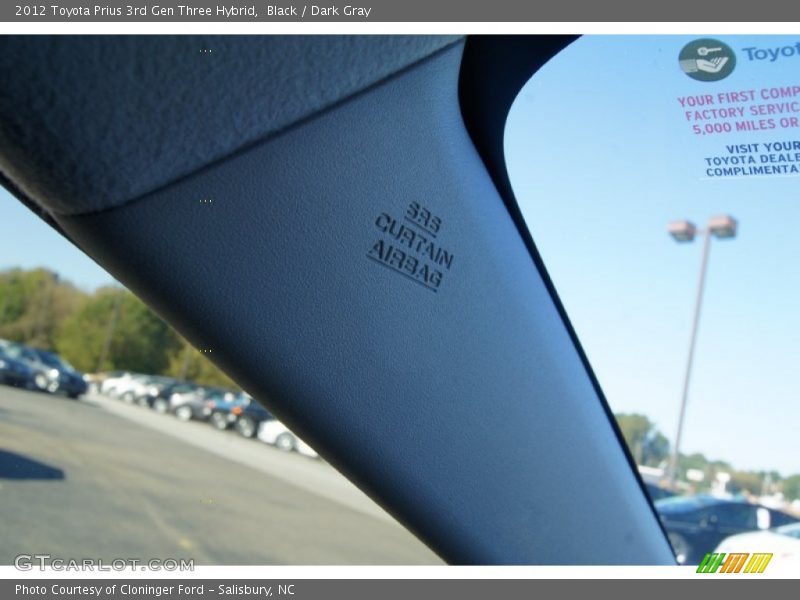 Black / Dark Gray 2012 Toyota Prius 3rd Gen Three Hybrid