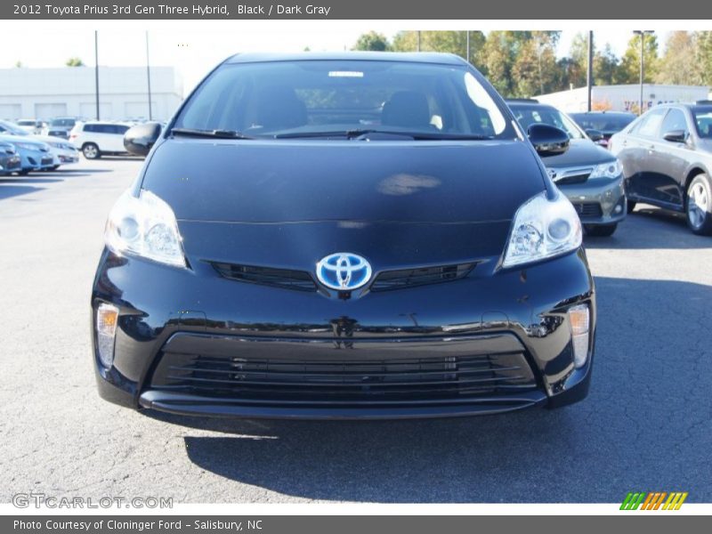 Black / Dark Gray 2012 Toyota Prius 3rd Gen Three Hybrid