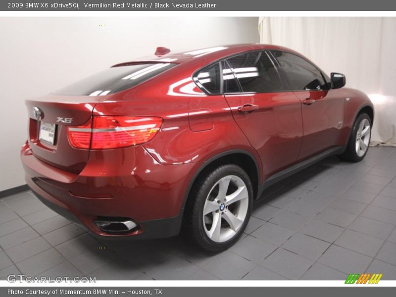Vermilion Red Metallic / Black Nevada Leather 2009 BMW X6 xDrive50i