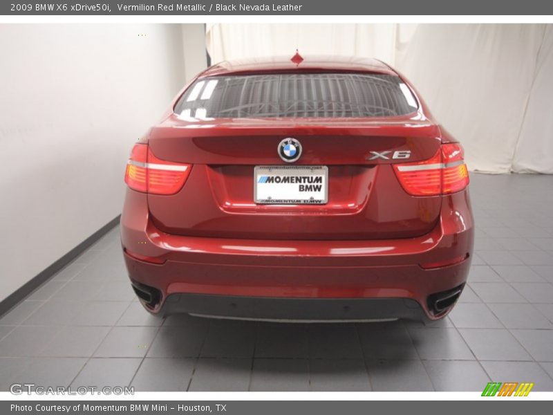 Vermilion Red Metallic / Black Nevada Leather 2009 BMW X6 xDrive50i