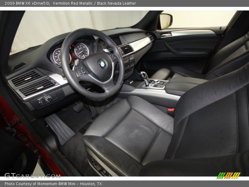 Vermilion Red Metallic / Black Nevada Leather 2009 BMW X6 xDrive50i