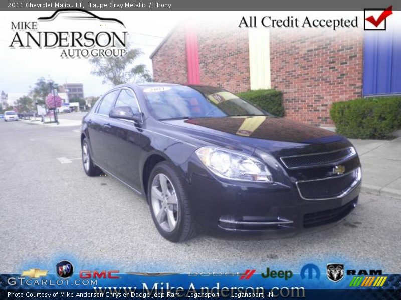 Taupe Gray Metallic / Ebony 2011 Chevrolet Malibu LT
