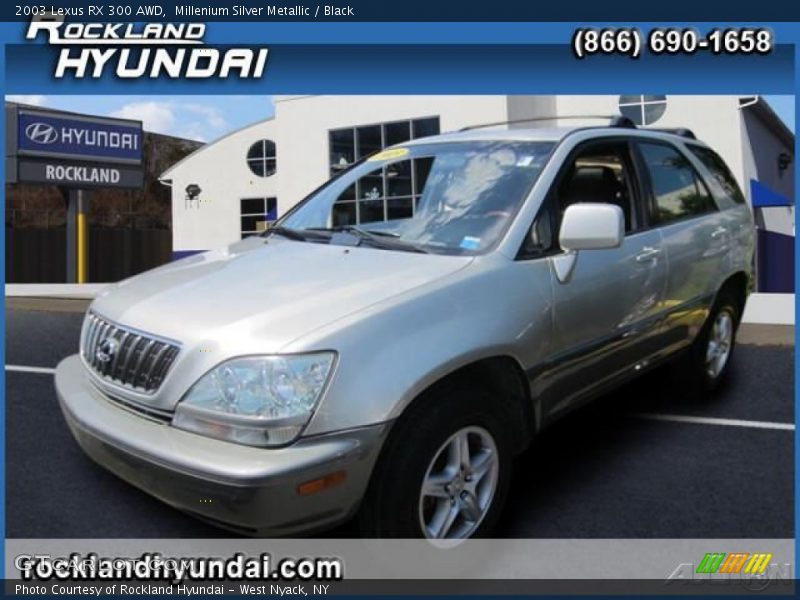 Millenium Silver Metallic / Black 2003 Lexus RX 300 AWD