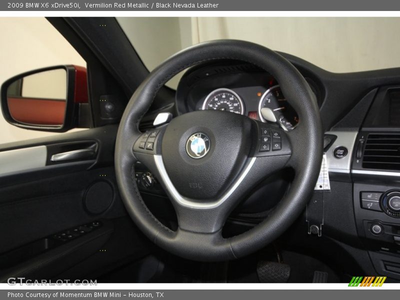 Vermilion Red Metallic / Black Nevada Leather 2009 BMW X6 xDrive50i