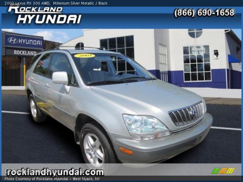 Millenium Silver Metallic / Black 2003 Lexus RX 300 AWD