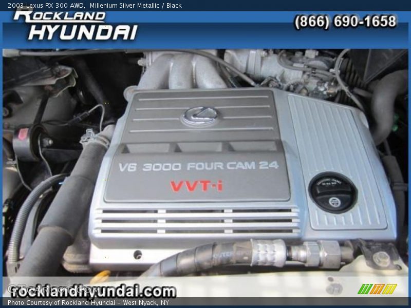 Millenium Silver Metallic / Black 2003 Lexus RX 300 AWD