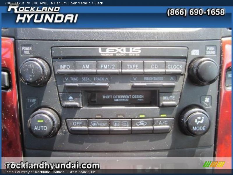 Millenium Silver Metallic / Black 2003 Lexus RX 300 AWD