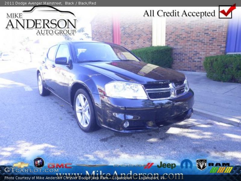 Black / Black/Red 2011 Dodge Avenger Mainstreet