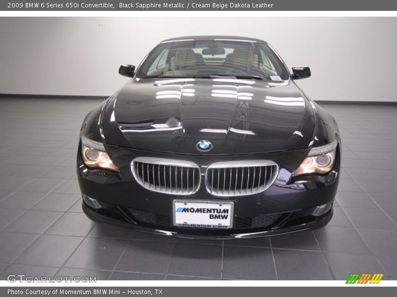 Black Sapphire Metallic / Cream Beige Dakota Leather 2009 BMW 6 Series 650i Convertible
