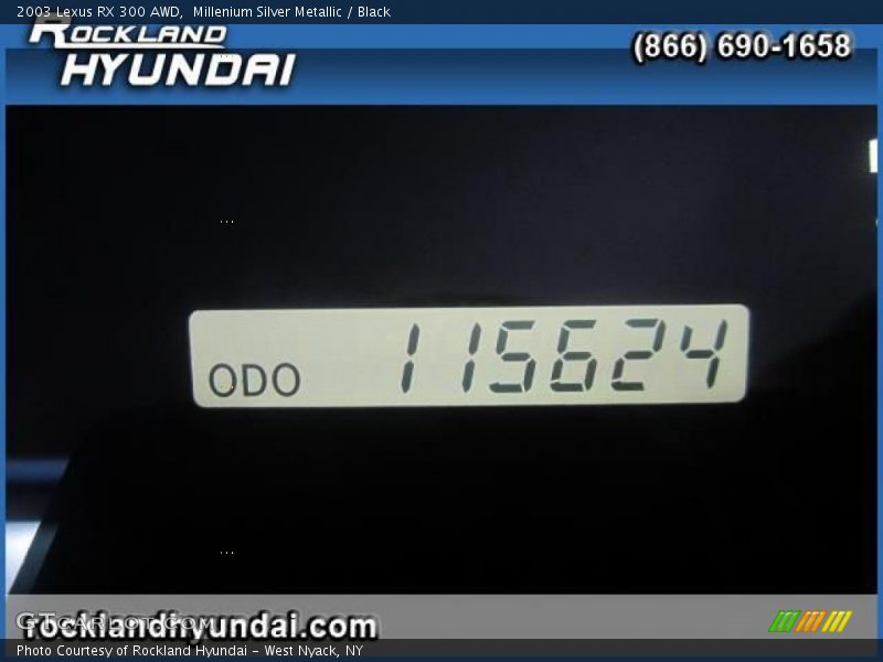 Millenium Silver Metallic / Black 2003 Lexus RX 300 AWD