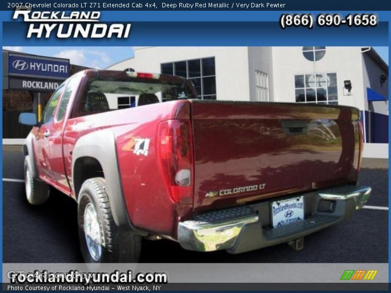 Deep Ruby Red Metallic / Very Dark Pewter 2007 Chevrolet Colorado LT Z71 Extended Cab 4x4