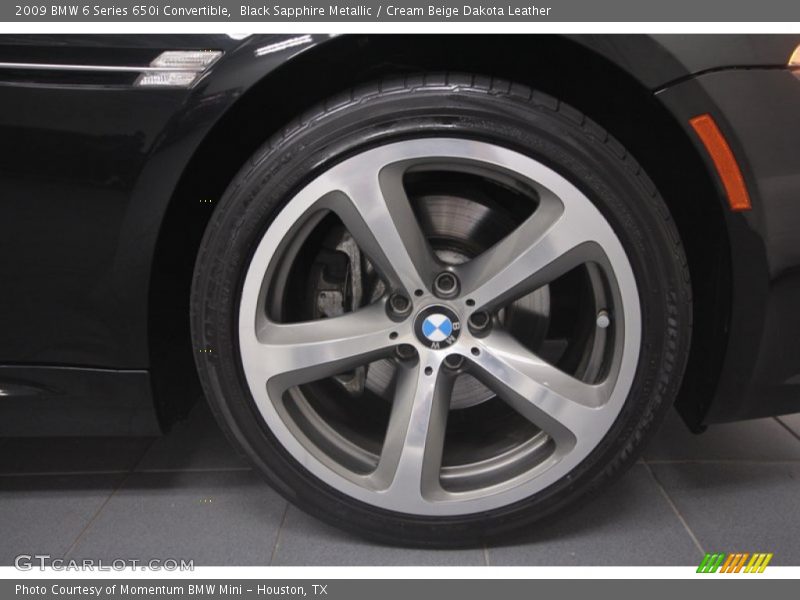 Black Sapphire Metallic / Cream Beige Dakota Leather 2009 BMW 6 Series 650i Convertible