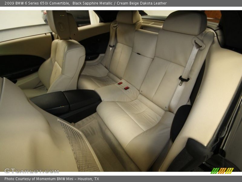 Black Sapphire Metallic / Cream Beige Dakota Leather 2009 BMW 6 Series 650i Convertible