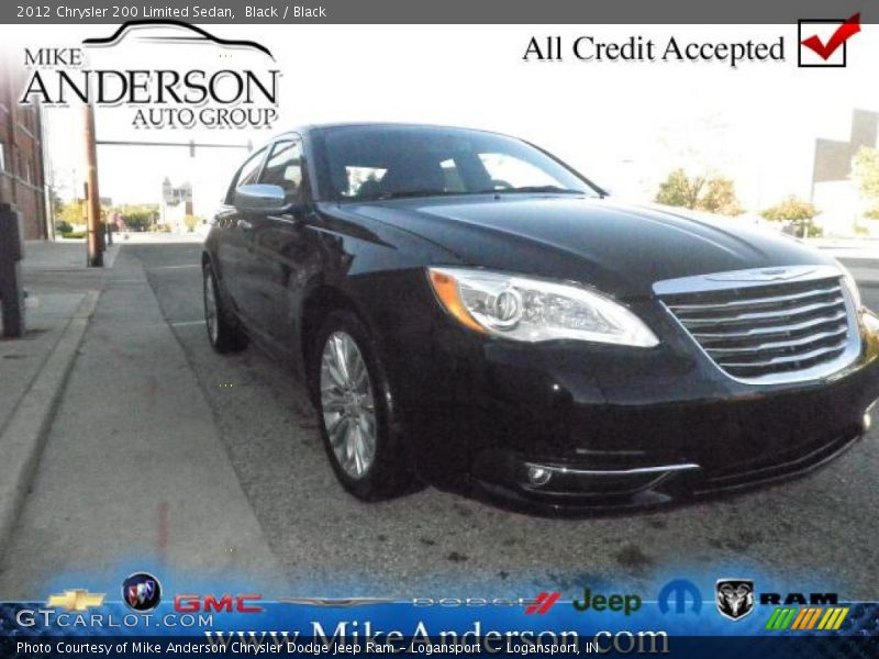 Black / Black 2012 Chrysler 200 Limited Sedan