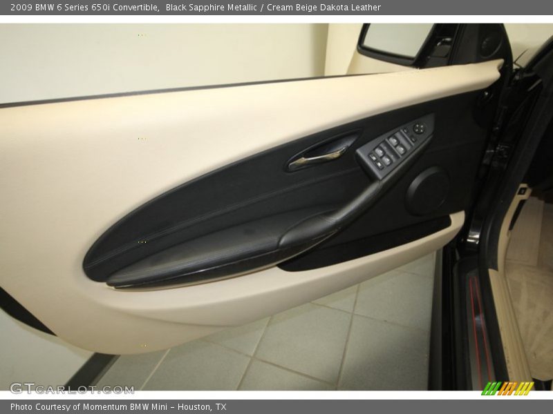 Black Sapphire Metallic / Cream Beige Dakota Leather 2009 BMW 6 Series 650i Convertible