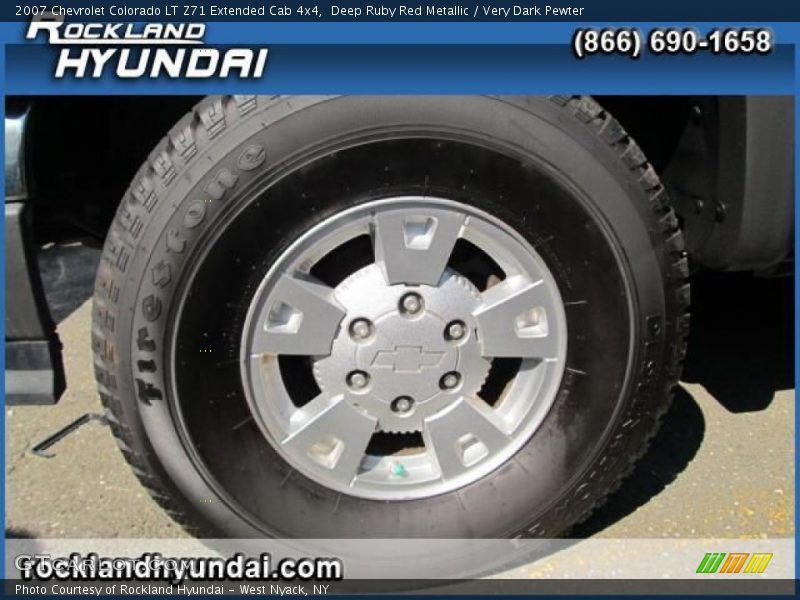 Deep Ruby Red Metallic / Very Dark Pewter 2007 Chevrolet Colorado LT Z71 Extended Cab 4x4
