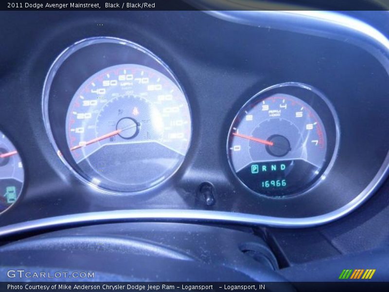 Black / Black/Red 2011 Dodge Avenger Mainstreet