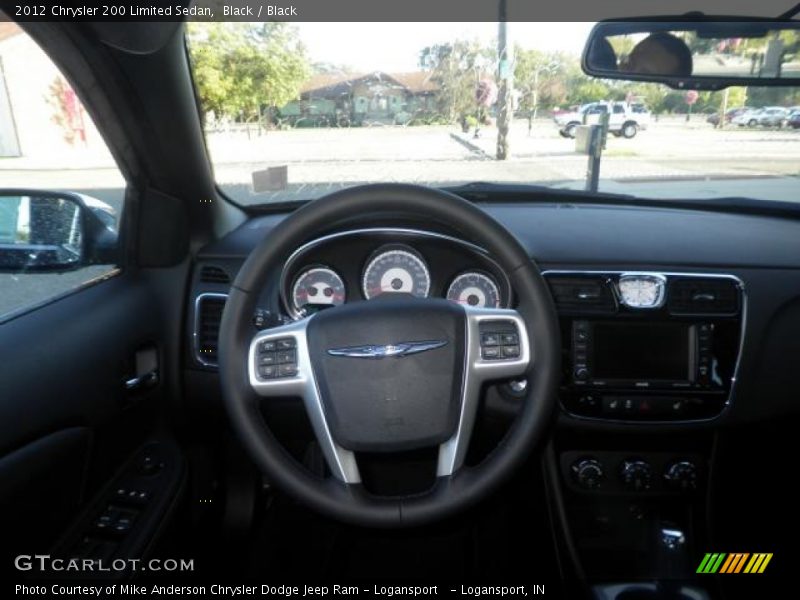Black / Black 2012 Chrysler 200 Limited Sedan