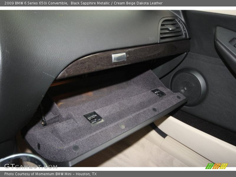 Black Sapphire Metallic / Cream Beige Dakota Leather 2009 BMW 6 Series 650i Convertible