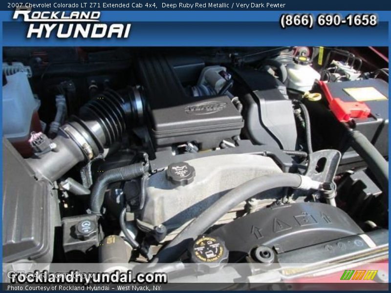 Deep Ruby Red Metallic / Very Dark Pewter 2007 Chevrolet Colorado LT Z71 Extended Cab 4x4