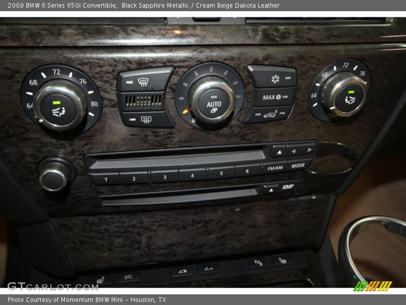 Black Sapphire Metallic / Cream Beige Dakota Leather 2009 BMW 6 Series 650i Convertible