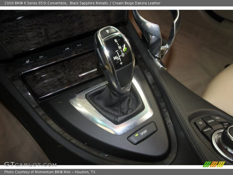 Black Sapphire Metallic / Cream Beige Dakota Leather 2009 BMW 6 Series 650i Convertible