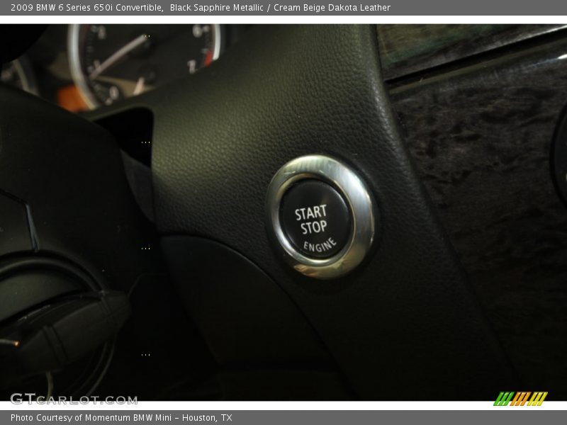 Black Sapphire Metallic / Cream Beige Dakota Leather 2009 BMW 6 Series 650i Convertible
