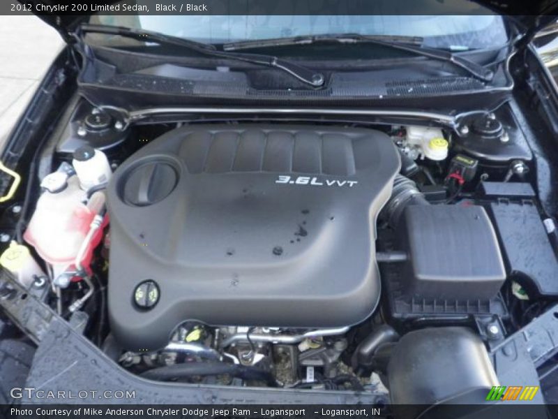 Black / Black 2012 Chrysler 200 Limited Sedan