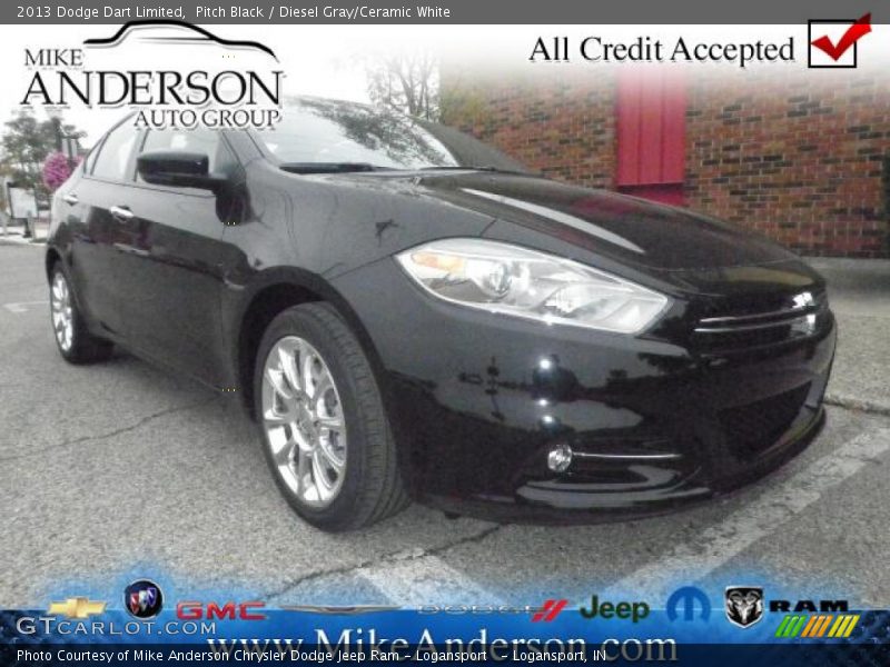 Pitch Black / Diesel Gray/Ceramic White 2013 Dodge Dart Limited