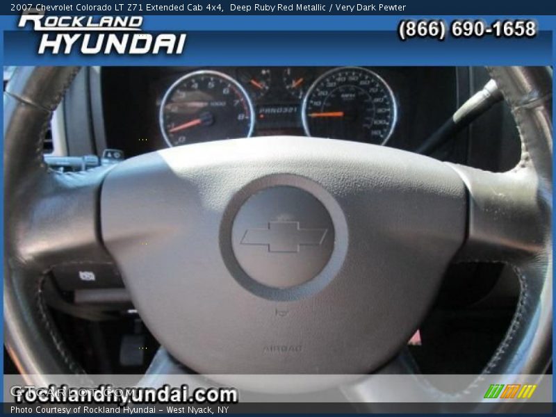Deep Ruby Red Metallic / Very Dark Pewter 2007 Chevrolet Colorado LT Z71 Extended Cab 4x4