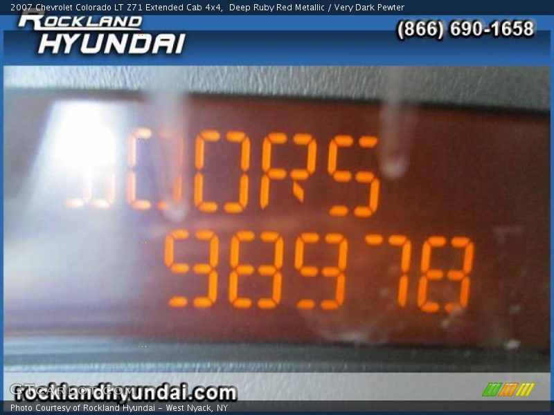 Deep Ruby Red Metallic / Very Dark Pewter 2007 Chevrolet Colorado LT Z71 Extended Cab 4x4