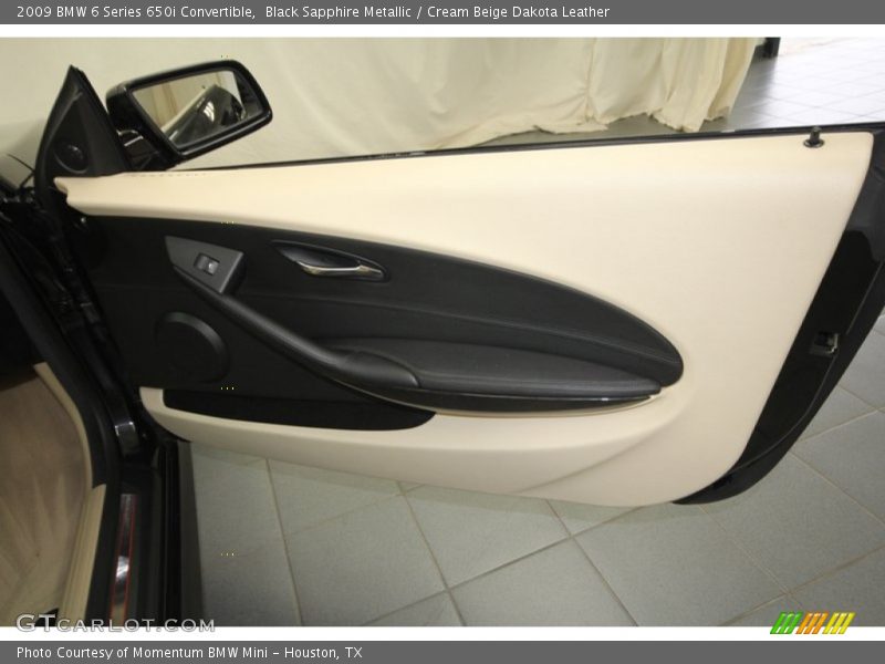Black Sapphire Metallic / Cream Beige Dakota Leather 2009 BMW 6 Series 650i Convertible