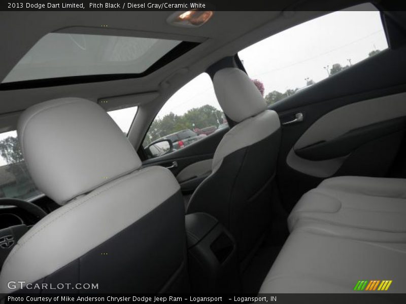 Pitch Black / Diesel Gray/Ceramic White 2013 Dodge Dart Limited