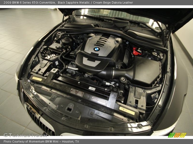 Black Sapphire Metallic / Cream Beige Dakota Leather 2009 BMW 6 Series 650i Convertible