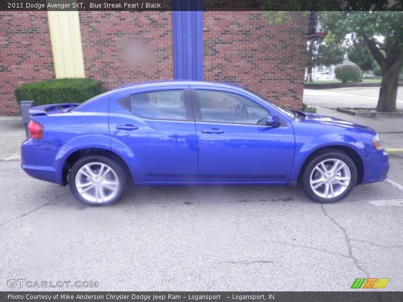 Blue Streak Pearl / Black 2013 Dodge Avenger SXT