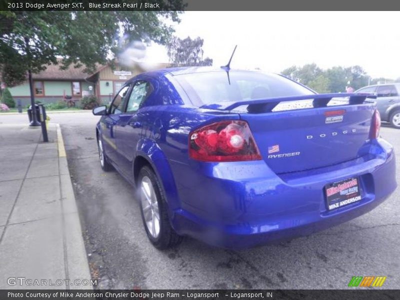 Blue Streak Pearl / Black 2013 Dodge Avenger SXT