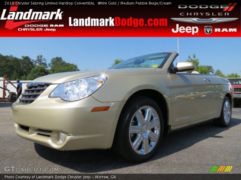 White Gold / Medium Pebble Beige/Cream 2010 Chrysler Sebring Limited Hardtop Convertible