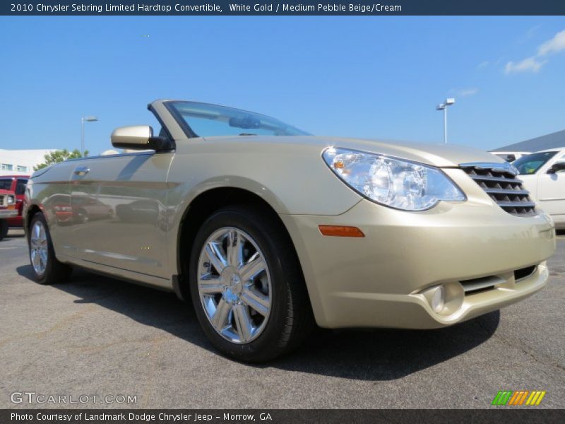 White Gold / Medium Pebble Beige/Cream 2010 Chrysler Sebring Limited Hardtop Convertible
