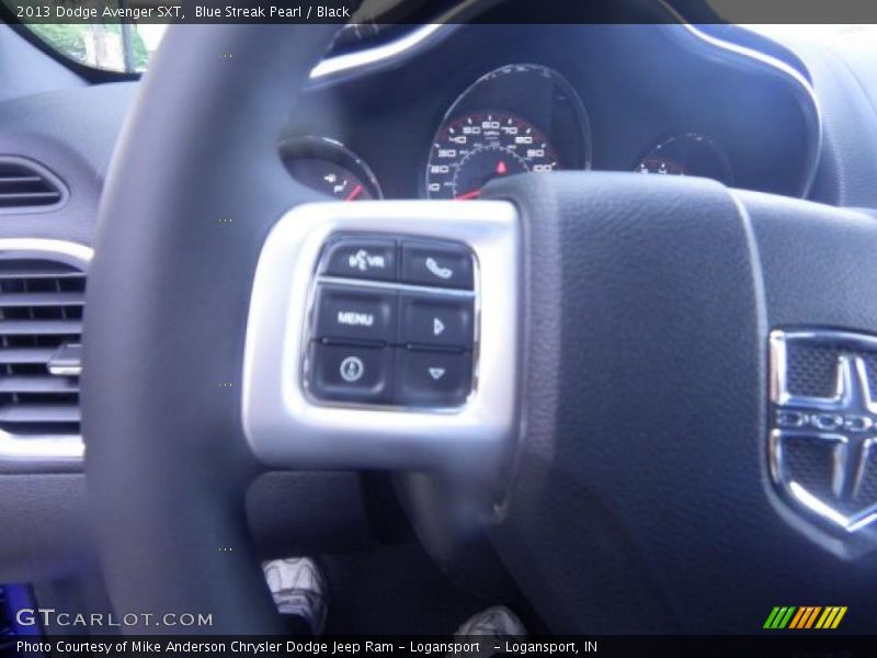 Blue Streak Pearl / Black 2013 Dodge Avenger SXT